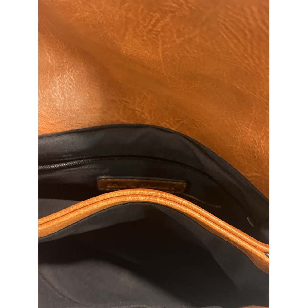 Sam & Hadley Brown Purse Tourqoise Detail Adjustable Strap Small - Picture 6 of 10